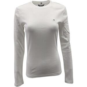 Tommy Hilfiger Women Long Sleeve Crewneck T-Shirt, White, Size XXL